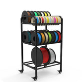 3D Printer Filament Storage Rack Wide Rolling Filament Spool Holders Racks with Wheels Heavy Duty Metal Shelf for PLA/ABS/TPU
