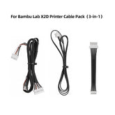 3 in 1 Cable Pack for Bambu Lab X2D 3D Printer