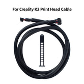 Double End Preassembled Plug Print Head Cable for Creality K2 3D Printer Thick Flexible Rubber Sheath Wire Harness