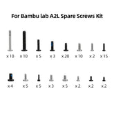 Screw Kit for Bambu Lab A2L 3D Printer 16 Specs Replacement Screws Set M3 BT2 BT3 M4 for Maintenance and Repair