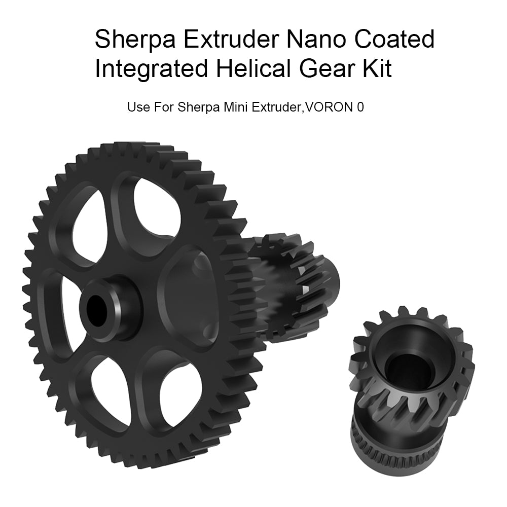 3d printer extruder gear FYSETC Sherpa CNC Pom Helical Gear Nano Coating one-piece Gear Kit High Precision Extruder Gears for Voron V0 3D Printer