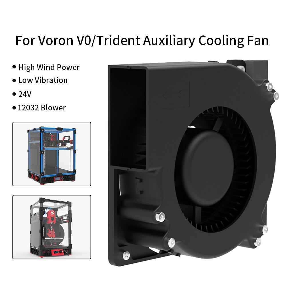 Fysetc 24V 12032 Model Strong Wind Big Blower Auxiliary Cooling Fan Low Vibration For Voron V0/Trident Auxiliary Cooling Fan