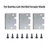 for Bambu Lab 3D Printer Hot Bed Scraper Replacement Blade With Fixing Screws for 3D Printer Hot Bed Print Removal Spare Part