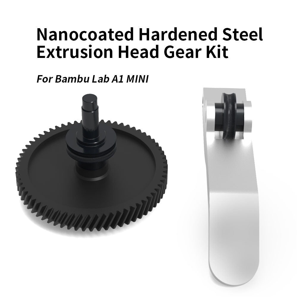 For Bambu A1 MINI CNC POM Nanocoated Hardened Steel Exrusion Head Gear Kit with Aluminum Alloy Handle For Bambu Lab A1 mini 3D printer Accessory