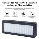 HEPA13 Activated Carbon Composite Air Filter Cartridge for Bambu Lab P2S 3D Printer High Adsorption Purification Filter Element