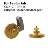 Hardened Steel Extruder Gear Upgrade Kit for Bambu Lab X1/X1C/P1P/P1S