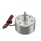 Round R300C DC Motor, 3V-6V Mini Electric Motor for DIY Projects, High Speed Low Noise