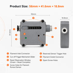 Filament Cutter for 3D Printer Mechanical Filament Tangle Protection