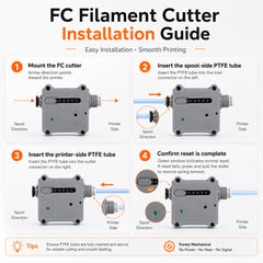 Filament Cutter for 3D Printer Mechanical Filament Tangle Protection