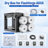 Filament Dry Box Hardware Kit for Flashforge AD5X Includes Hygrometer Desiccant Screws Seals PTFE Tubes 3D Print Frame Yourself