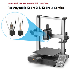 3D Printer Accessories Nozzle And Silicone Sock And Thermistor Heating Tube 24v 50w Heater Block Hotend Kit Print Head For Anycubic Kobra 3 K3/K3 Combo Part