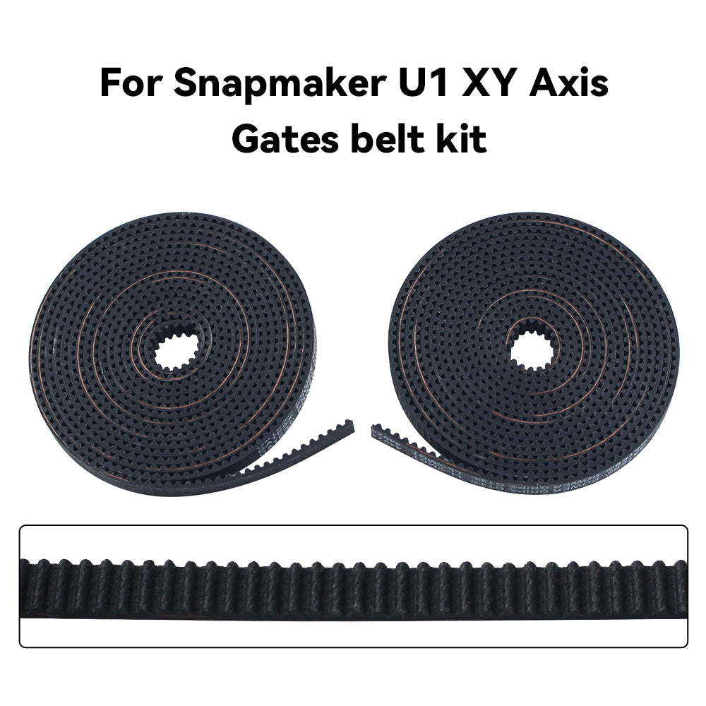 GT2 Timing Belt Kit for Snapmaker U1 XY Axis 3D Printer Rubber Reinforced Core Drive Belt Replacement