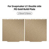 270*270mm Double Sided Gold Textured PEI Spring Steel Build Plate for Snapmaker U1 3D Printer  Hot Bed Replacement