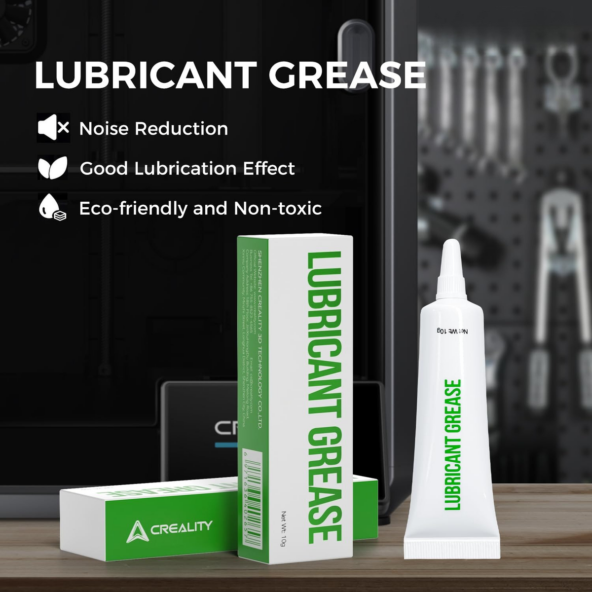 Creality Silencer Grease for 3D Printer Lubricant 10g Noise Reduction Anti Wear Lubrication for Screw Guide Rail Gear Bearing