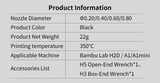 FYSETC Phaetus Conch Hotend For Bambu H2D/A1/A1MINI Support High-Speed Printing Stable Extrusion Hotend Kit for Bambu