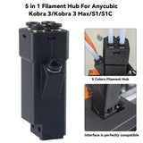 5 In 1 Filament Hub Feeder Guide Connector for Anycubic Kobra3 Kobra3 Max S1 S1C With 2 Fixing Screws