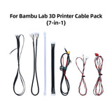 7-in-1 Complete Cable Pack for Bambu Lab 3D Printer H2D/H2C/H2S
