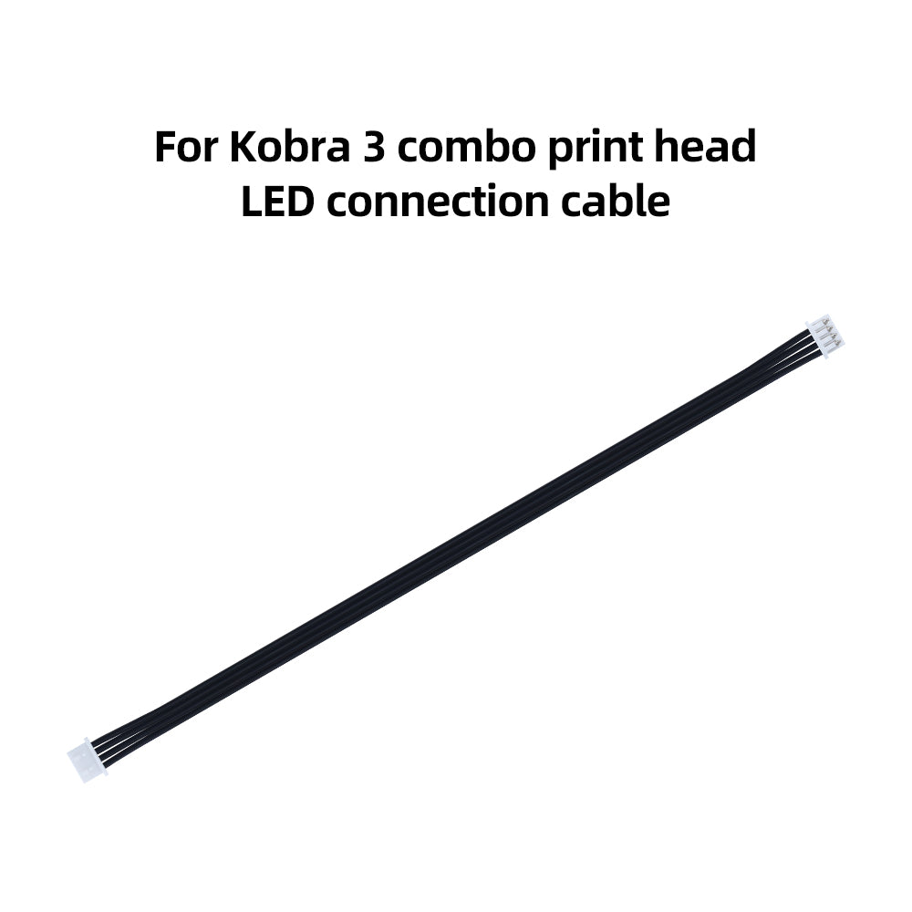4P Double-end Same Terminal LED Connect Wire for Anycubic Kobra 3 Combo Print Head Lighting Circuit Replacement
