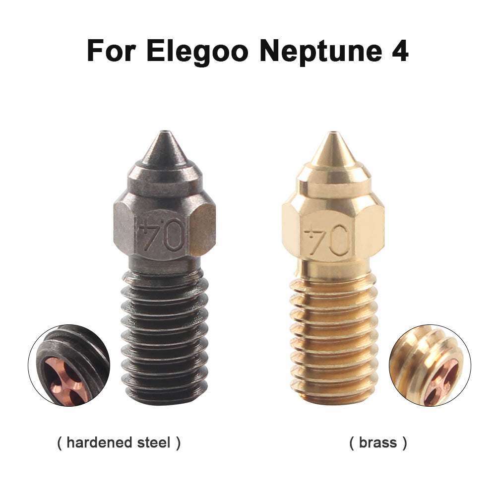 10PCS/SET CHT Nozzle For Elegoo 4 Nozzle Copper Nozzle Brass Hardened Stainless Steel 0.4mm For 1.75mm Filament 3D Printer Parts