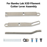 Replacement Filament Cutter Lever Assembly for Bambu Lab X2D 3D Printer Left and Right Metal Lever Set with Magnet and Spring
