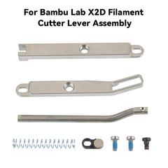 Replacement Filament Cutter Lever Assembly for Bambu Lab X2D 3D Printer Left and Right Metal Lever Set with Magnet and Spring