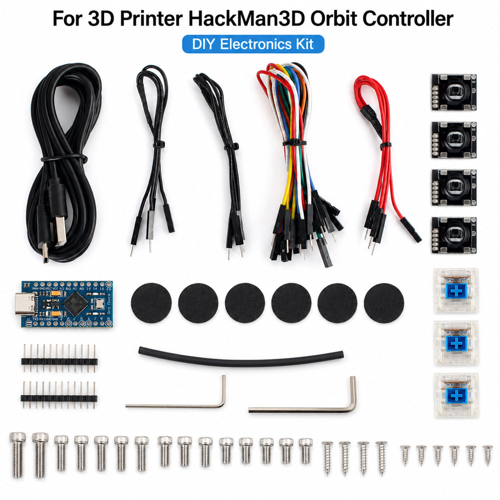 Hackman3D Orbit Controller 6‑DoF Navigation Controller Open‑Source DIY Hall‑Effect Joystick For CAD 3D Modeling Design Creative