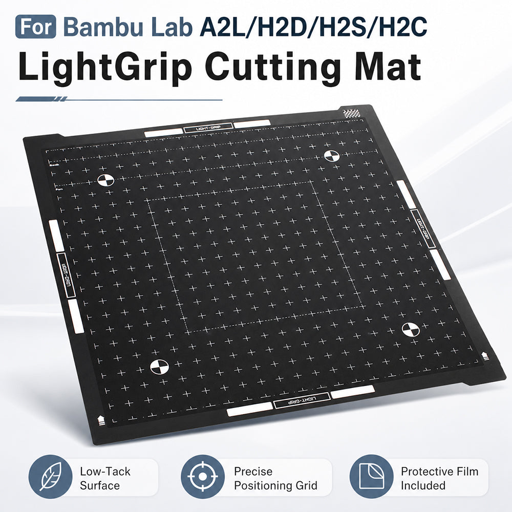 LightGrip Cutting Mat for Bambu Lab A2L H2D H2S H2C 3D Printer Low Tack Surface for Paper Cardstock with Protective Film