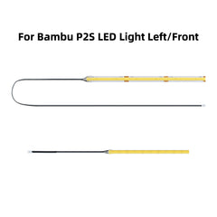 LED Light Strip Available in Front 52cm / Left 20cm Cable Version for Bambu P2S 3D Printer Inner Chamber Lighting