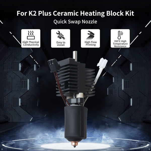 For Creality K2 Plus Ceramic Heating Block Hotend Kit High
