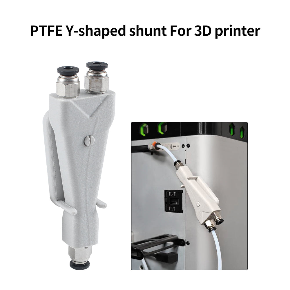 Y Shape Dual Inlet Single Outlet PTFE Filament Splitter Connector for  3D Printer Quick Switch Filament Path Adapter