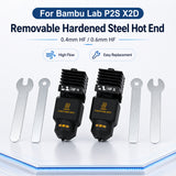 Hardened Steel High Flow Hotend 0.4mm 0.6mm for Bambu Lab P2S X2D 3D Printer Quick Swap Magnetic Installation