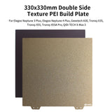 330 * 330mm Double Sided Textured Pei Sheet and Magnetic Build Plat For Elegoo Neptune 3 Plus/4 Plus, Geeetech A30, Tronxy X3S/ X5S /X5SA Pro and QIDI TECH X-Max 3