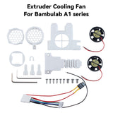 Dual Ball Bearing 24V Round Exturder Cooling Fan  for Bambu Lab A1 A1 Mini 3D Printer With Printed Housing and Wiring Harness