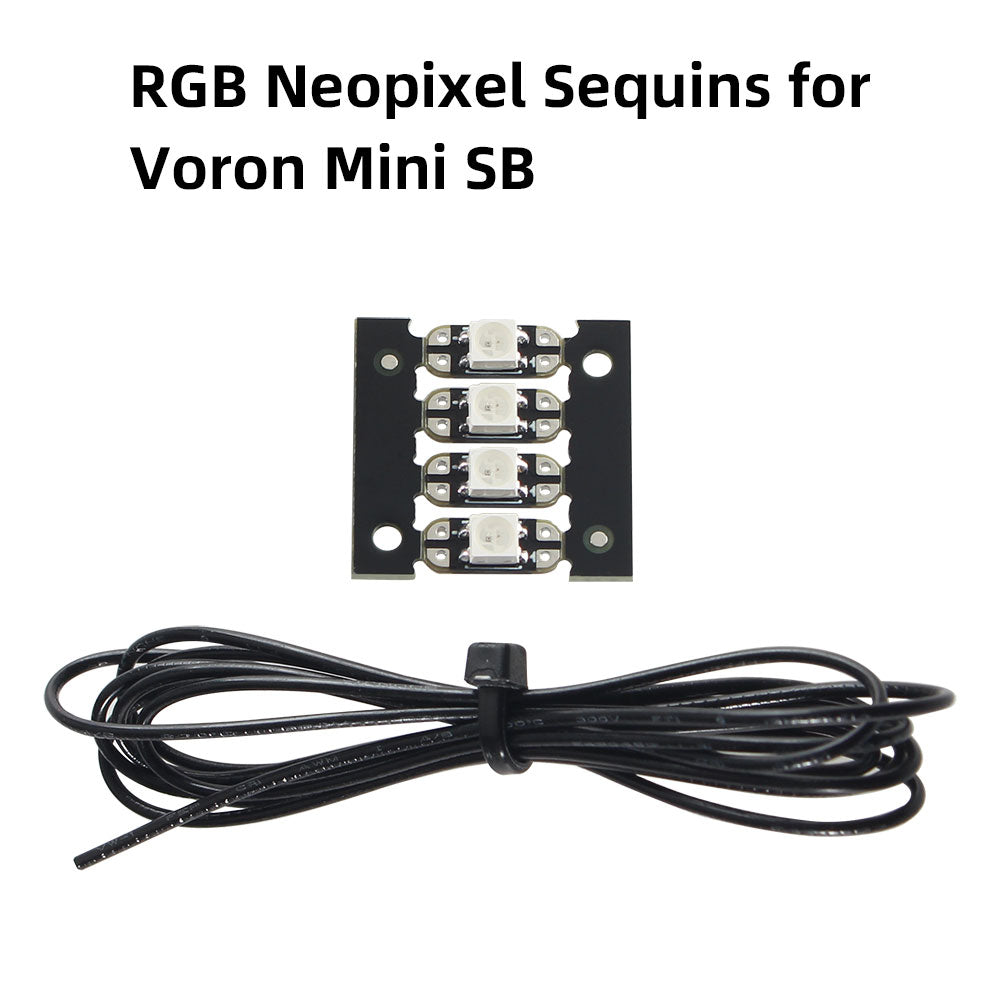 FYSETC Neopixel Sequins with RGB WS2812 3535 Glow RGB LED and 1M 26AWG Teflon Cable for Voron Mini SB Extruder