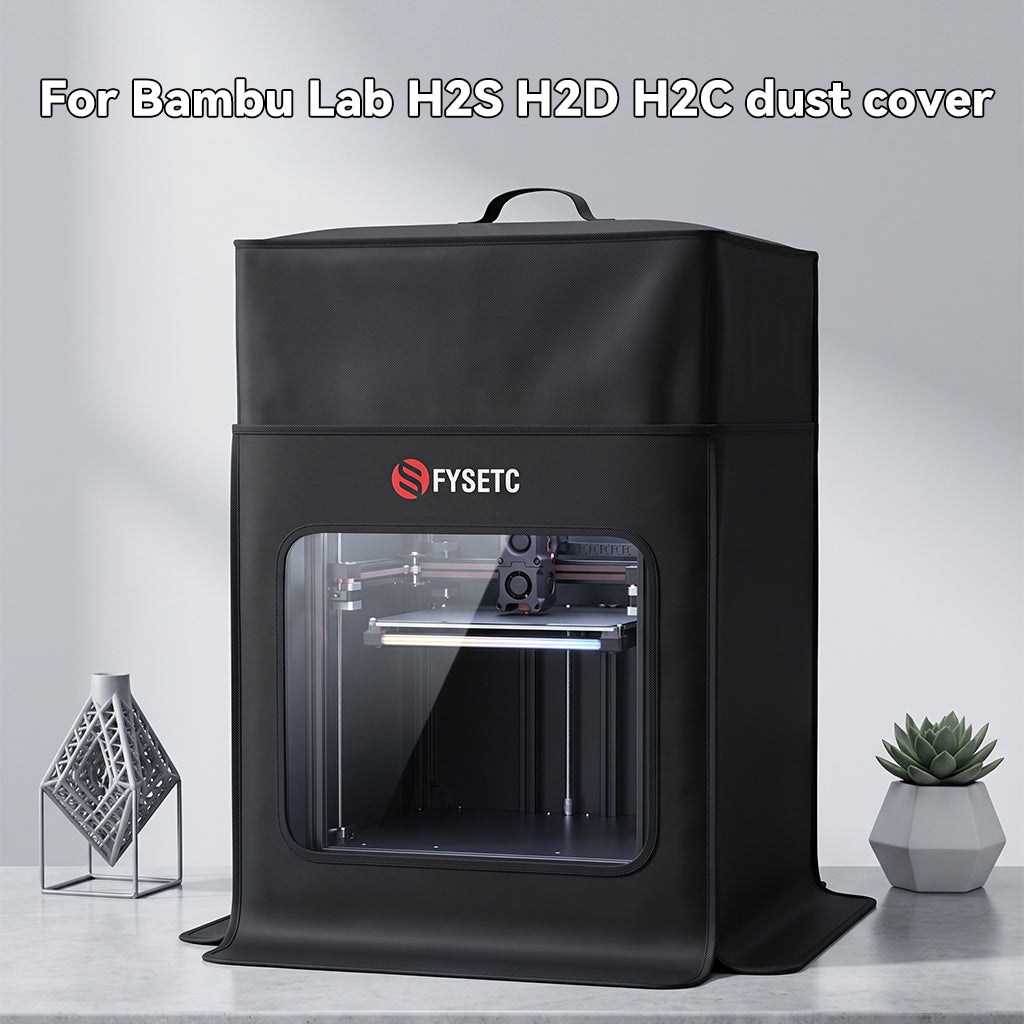 FYSETC 3D Printer Enclosure Dust Cover for Bambulab H2S H2D H2C 3D Printer 57x57x90cm PVC Visual Window Waterproof Sunscreen