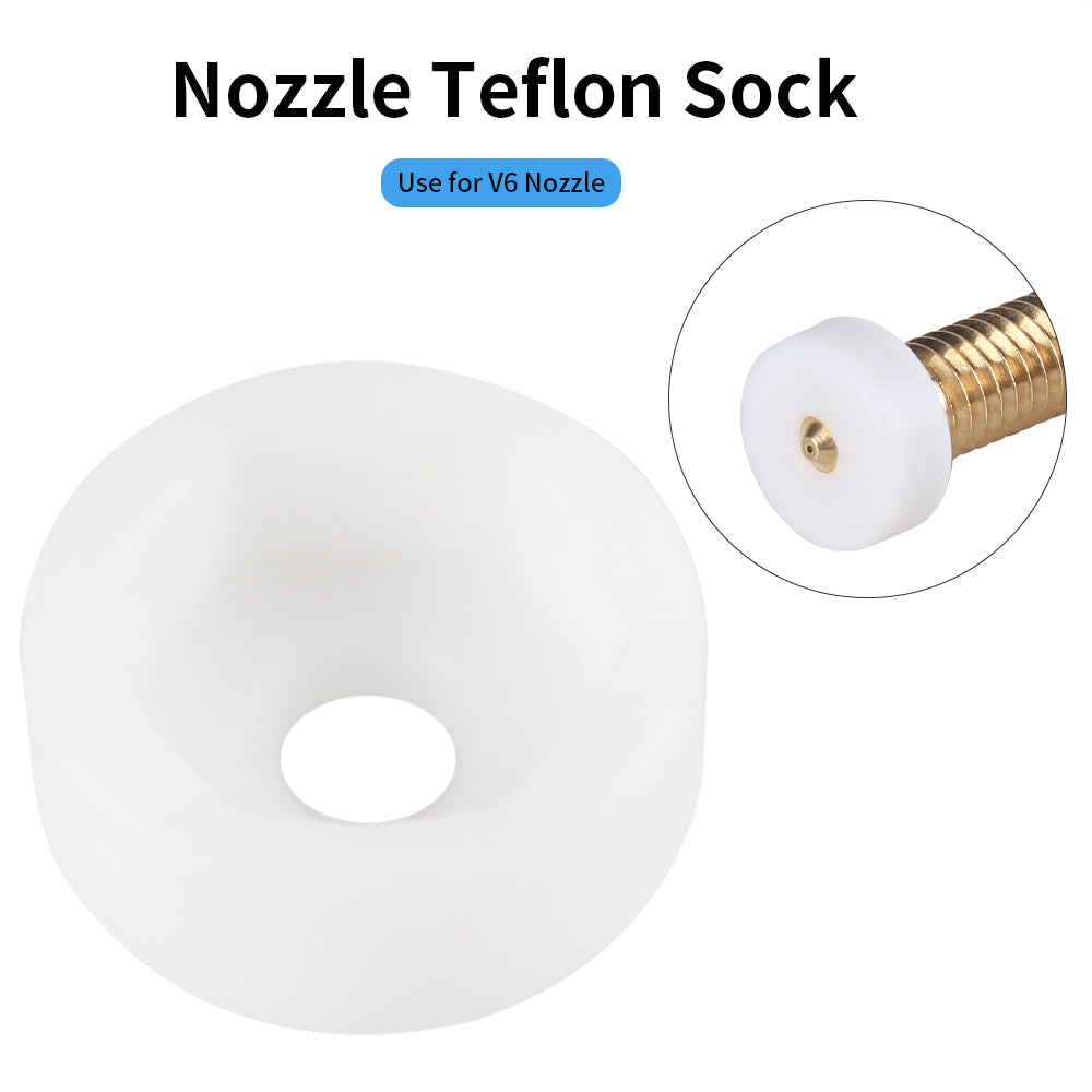 FYSETC 1pcs V6 Nozzle Teflon Sock High Temperature Resistant Nozzle Protective Cover for E3D V6 Nozzles