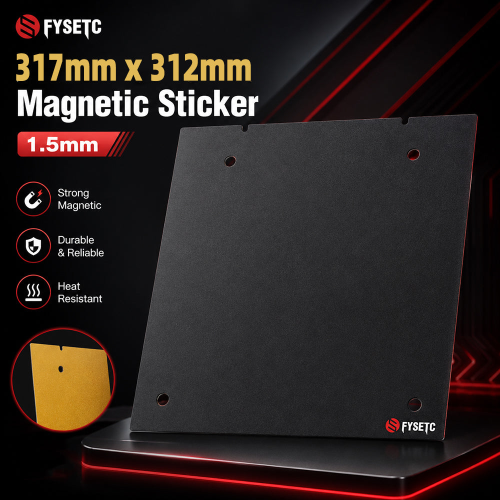 FYSETC Magnetic Sticker for Creality K1 MAX 317x312mm 1.5mm Thick Soft Magnetic Base Heat Resistant Strong Magnetic Hold 3D Printer Part