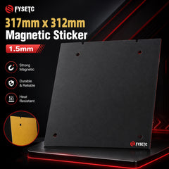 FYSETC Magnetic Sticker for Creality K1 MAX 317x312mm 1.5mm Thick Soft Magnetic Base Heat Resistant Strong Magnetic Hold 3D Printer Part