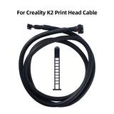Double End Preassembled Plug Print Head Cable for Creality K2 3D Printer Thick Flexible Rubber Sheath Wire Harness