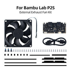 External Exhaust Fan Kit for Bambu Lab P2S 3D Printer Complete 9225 Cooling Fan Upgrade