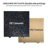 FYSETC JANUS BPS-PET Plate Double Side Build Plate Smooth PET And Texture PEI Steel Sheet for Voron 2.4 Ender 5 plus Prusa MK4