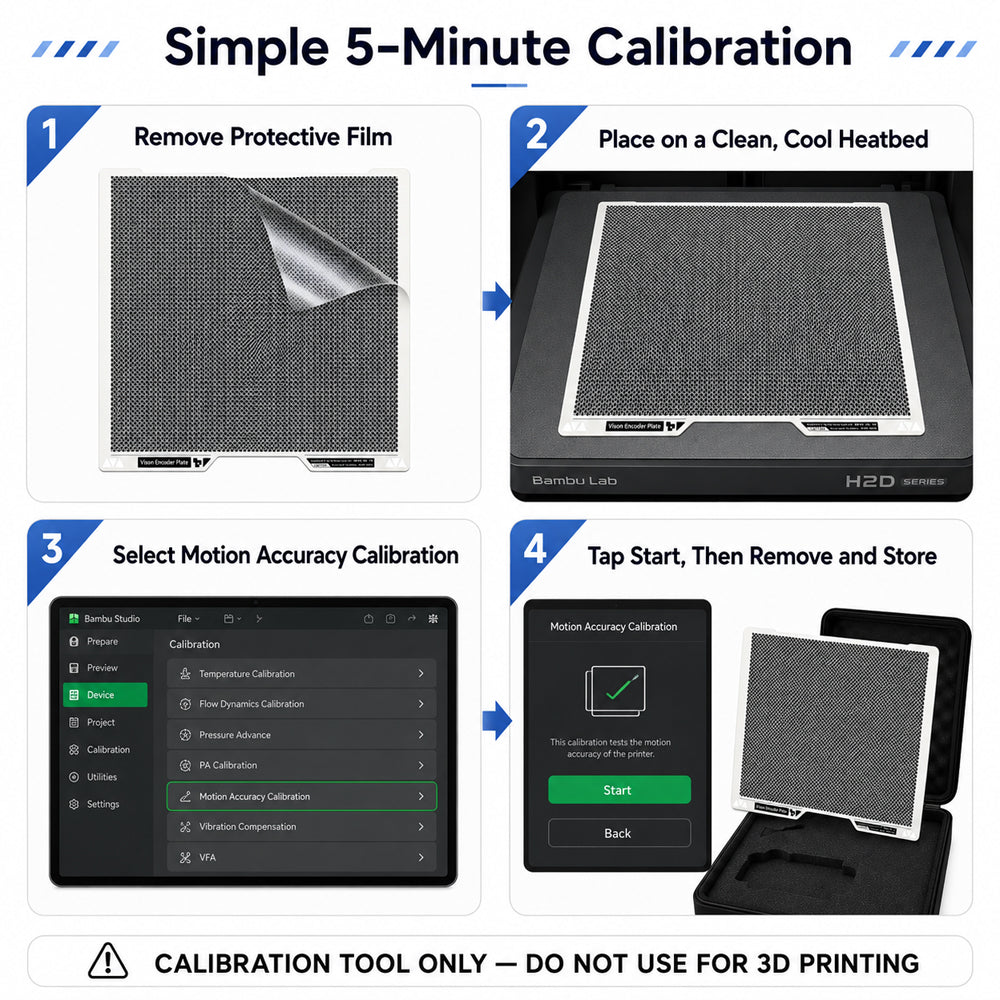 Vision Encoder Calibration Plate for Bambu Lab H2D H2S H2C 3D