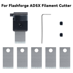 Heavy-Duty Filament Cutter Assembly for Flashforge AD5X 3D Printer