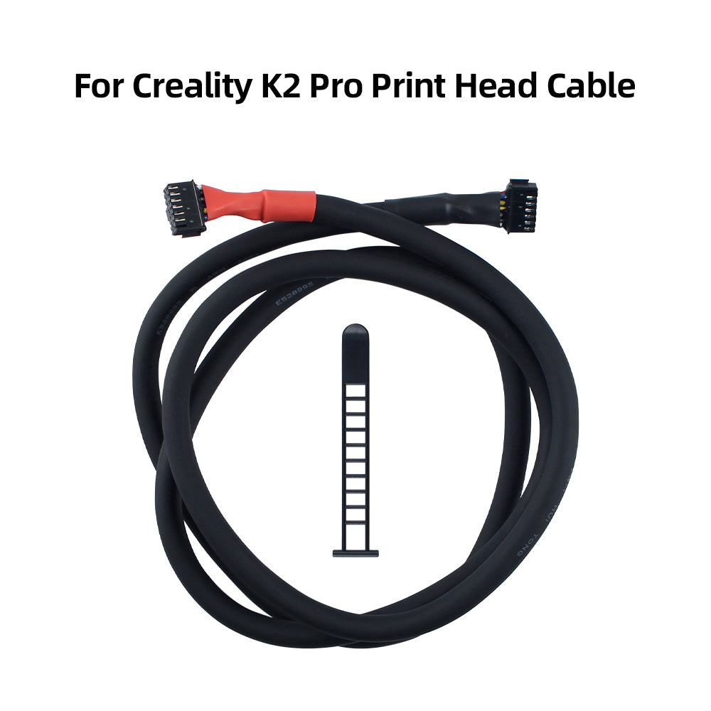 1200mm Total Length Dual Pre-crimped Plug Print Head Cable for Creality K2 Pro 3D Printer Thick Flexible Rubber Sheath