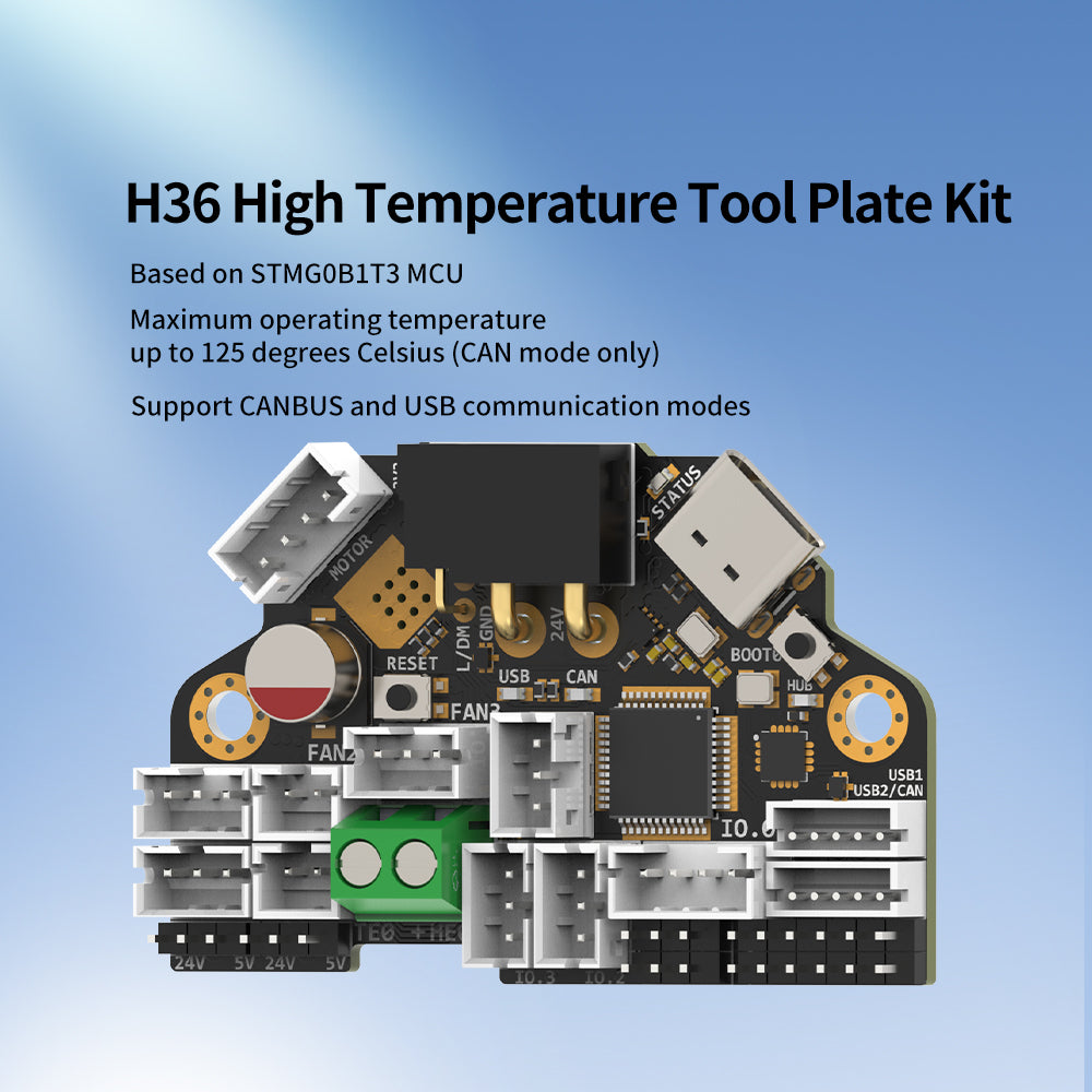 FYSETC H36 v1.3 Combo High Temperature Resistance Klipper Canbus Tool Board Compatible NEMA14/36mm Motor Onboard TMC2209