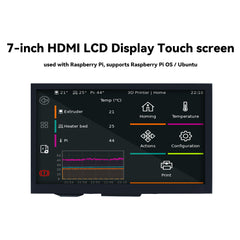 FYSETC 7-inch HDMI Display 5-Point Capacitive Touch Screen Supports Raspberry Pi OS / Ubuntu