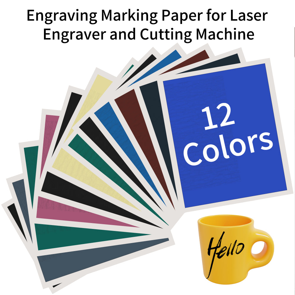 12 Colors Engraving Marking Paper DIY Laser Engraver Machine Tools for ...