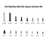 Screw Kit for Bambu Lab A2L 3D Printer 16 Specs Replacement Screws Set M3 BT2 BT3 M4 for Maintenance and Repair