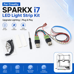 LED Light Strip Kit for Creality SPARKX i7 3D Printer Upgraded Cold White Chamber Lighting Plug and Play USB Powered