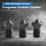 FYSETC 10pcs E3D V6 Hardened Steel Tungsten Carbide Coated Nozzles High Temperature Resistance and High Quality 3d Printer Parts